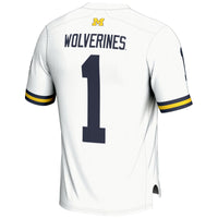 #1 Michigan Wolverines College Football Playoff 2023 National Champions Lightweight Fashion Jersey - White