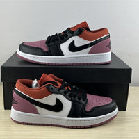 Low Top Sneakers, Burgundy Black White Colorway, Lace Up Design, Casual Gift for Sneaker Fans
