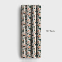 Snowy Town Scene Gift Wrap, Watercolor Christmas Village Wrapping Paper, Whimsical Holiday Winter Wrapping Paper, Festive Gift Wrap Roll