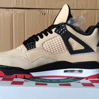 Mid Top Sneakers, Beige Black Colorway, Lace Up Design, Casual Gift for Sneaker Fans