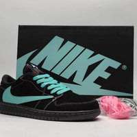 Low Top Sneakers, Black Teal Colorway, Reverse Hook Design, Lace Up Design, Casual Gift for Sneaker Fans