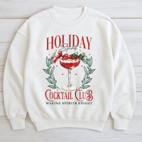 Christmas Cocktail Crewneck, Holiday Cocktail Club Sweatshirt, Festive Drink Graphic Sweater, Winter Party Pullover, Holiday Cocktail Present