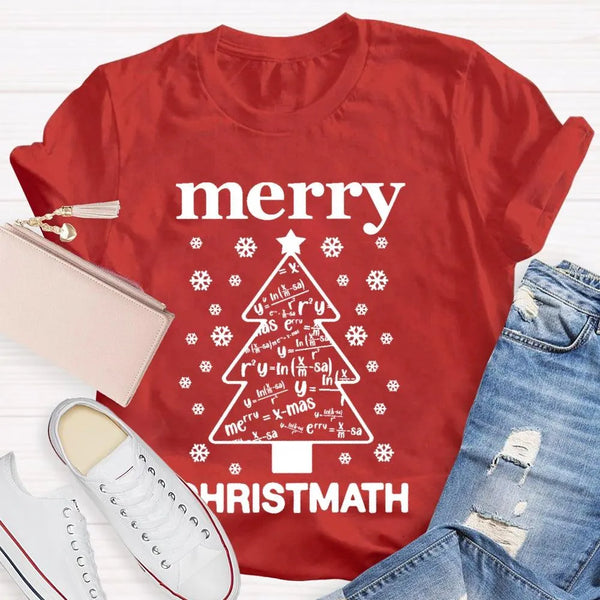 Humorous Math Christmas Shirt, Merry Christmath T-Shirt, Math Pun Holiday Graphic Tee, Mathematics Teacher Christmas Present,