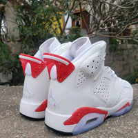 Sneakers, White Red Colorway, Lace Up Design, Casual Gift for Sneaker Fans