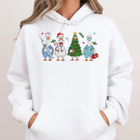 Silly Goose Medical Team Graphic Pullover, Christmas Nurse Hoodie, Humorous RN Nursing Student Hooded Sweatshirt