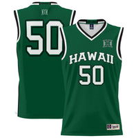 #50 Hawaii Rainbow Warriors Lightweight Basketball Jersey - Green