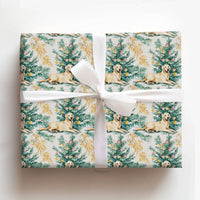 Christmas Dog Gift Wrap, Yellow Labrador Tree Wrapping Paper, Watercolor Puppy Wrapping Paper, Holiday Pet Gift Wrap, Dog Lover Present Wrap