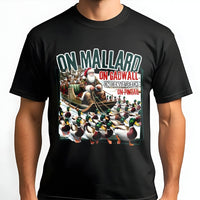 Santa Sleigh Mallard Shirt, Duck Hunting Christmas T-Shirt, Waterfowl Hunter Xmas Tee, Humorous Duck Hunting Shirt, Outdoorsman Holiday Present