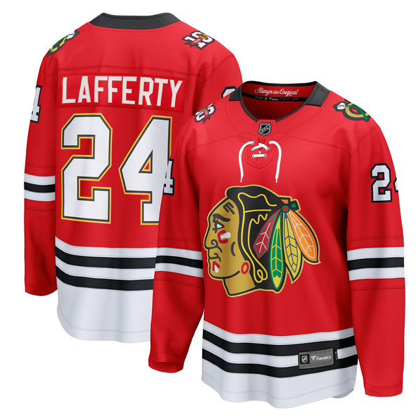 Chicago Blackhawks Sam Lafferty Red Centennial Breakaway Player Jersey