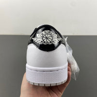 Low Top Sneakers, White Black Colorway, Lace Up Design, Casual Gift for Sneaker Fans