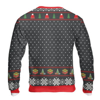 Humorous Winking Santa Ugly Sweater, Ask Your Mom If I'm Real Christmas Sweatshirt, Sarcastic Xmas Graphic Crewneck, Adult Humor Holiday Present