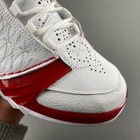Low Top Sneakers, White Red Colorway, Lace Up Design, Casual Gift for Sneaker Fans