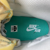 High Top Sneakers, Off White Yellow Colorway, Leather Footwear, Lace Up Design, Casual Gift for Sneaker Fans