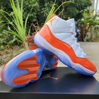 Sneakers, White Red Orange Colorway, Lace Up Design, Casual Gift for Sneaker Fans