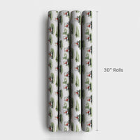 Santa Golf Cart Holiday Gift Wrap, Golf Santa Christmas Wrapping Paper, Golfer Xmas Wrapping Paper, Humorous Golf Lover Gift Wrapping Paper