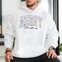 Retro Varsity Tree Sweatshirt, Merry Christmas Graphic Hoodie, Comfy Holiday Season Pullover, Winter Xmas Graphic Hoodie for Women Men
