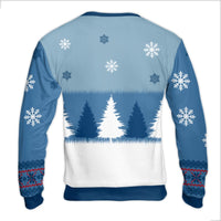 Winter Dog Paw Print Christmas Sweater, Is This Fluffy Enough Ugly Sweater, Humorous Pet Holiday Crewneck, Comfy Dog Lover Sweatshirt Present