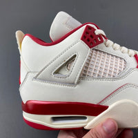 Low Top Sneakers, Off White Red Colorway, Leather Footwear, Lace Up Design, Casual Gift for Sneaker Fans