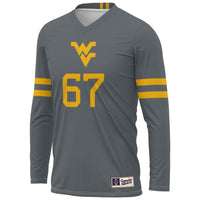 #1 West Virginia Mountaineers Lightweight Volleyball Jersey - Gray