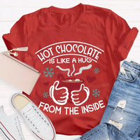 Comfy Winter Holiday Quote T-Shirt, Hot Chocolate Christmas Shirt, Adorable Hot Cocoa Season Tee, Retro Christmas Graphic Shirt, Unisex Xmas Present
