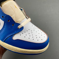 Low Top Sneakers, Blue White Yellow Colorway, Lace Up Design, Casual Gift for Sneaker Fans