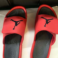 Slides, Black Red Colorway, Slip On Design, Casual Gift for Shoe Lovers