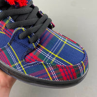 Low Top Sneakers, Blue Red Colorway, Lace Up Design, Casual Gift for Sneaker Fans