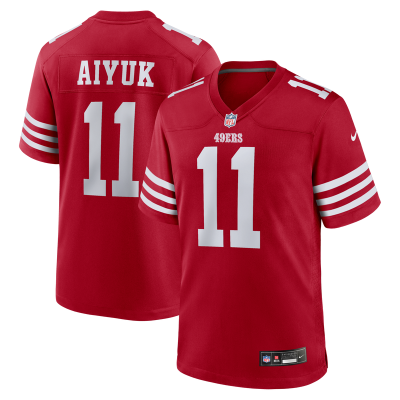 San Francisco 49ers Brandon Aiyuk Scarlet Game Player Jersey