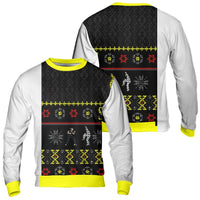 Retro Gamer Ugly Christmas Sweater, Fighting Game Pixel Art Sweatshirt, 8-Bit Arcade Holiday Crewneck, Video Game Xmas Sweatshirt Present