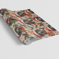 Winter Pine Dog Gift Wrap, Bluetick Coonhound Wrapping Paper, Coonhound Christmas Wrapping Paper, Rustic Holiday Gift Wrap for Dog Lovers