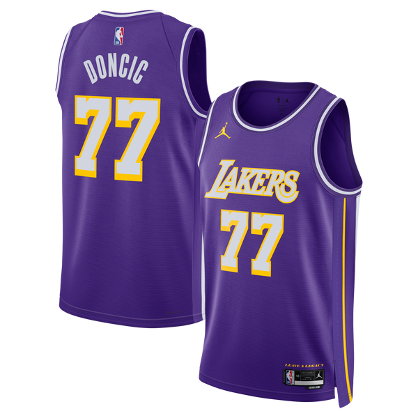 Los Angeles Lakers Statement Edition Swingman Jersey - Purple - Luka Doncic