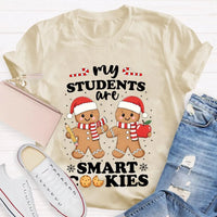 Snowflake Holiday Educator Tee, Smart Cookies Teacher Christmas Shirt, Adorable Baking School T-Shirt, Elementary Teacher Graphic Xmas Shirt