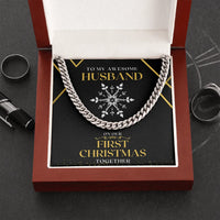 Stainless Steel Chain Necklace, Husband Cuban Link Chain Necklace, 14K Gold Over Steel Chain Necklace, Christmas Holiday Present for Him
