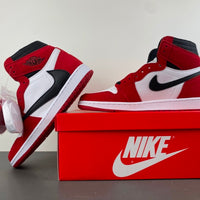 High Top Sneakers, White Black Red Colorway, Reverse Hook Design, Lace Up Design, Casual Gift for Sneaker Fans