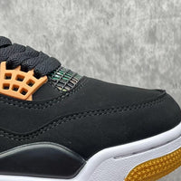 Mid Top Sneakers, Black Yellow Colorway, Lace Up Design, Casual Gift for Sneaker Fans