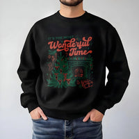 Christmas Fireplace Sweatshirt, Most Wonderful Time Sweatshirt, Comfy Holiday Season Crewneck, Winter Graphic Sweater, Family Xmas Pullover