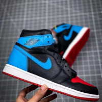 Low Top Sneakers, Blue Black Colorway, Lace Up Design, Casual Gift for Sneaker Fans