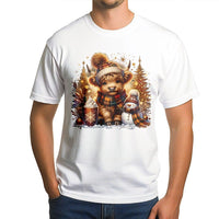 Comfy Winter Holiday Graphic Tee, Highland Cow Christmas T-Shirt, Adorable Farm Animal Holiday Shirt, Festive Cow Lover T-Shirt, Christmas Present