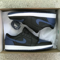 Low Top Sneakers, Blue Black Colorway, Lace Up Design, Casual Gift for Sneaker Fans