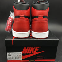 Retro High Top Sneakers, Red Black Colorway, Leather Footwear, Lace Up Design, Casual Gift for Sneaker Fans
