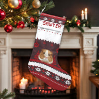 Adorable Pet Animal Holiday Stocking, Personalized Guinea Pig Christmas Stocking, Custom Name Xmas Stocking, Fireplace Mantle Decor Pet Present
