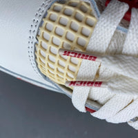 Low Top Sneakers, White Black Red Colorway, Lace Up Design, Casual Gift for Sneaker Fans