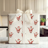 Jolly Santa Holiday Gift Wrap, Watercolor Santa Claus Wrapping Paper, Adorable Santa Claus Wrapping Paper, Festive Christmas Wrapping Paper