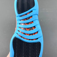 Retro Low Top Sneakers, Blue Black Orange Colorway, Lace Up Design, Casual Gift for Sneaker Fans