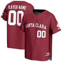Santa Clara Broncos Lightweight Collegiate Baseball NIL Pick-A-Player Fashion Jersey - Red