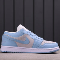 Low Top Sneakers, Blue Colorway, Lace Up Design, Casual Gift for Sneaker Fans