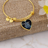 Christmas Holiday Charm Bangle, All Roads Lead Home Heart Bangle Bracelet, Silver Tone Festive Heart Bangle, Xmas Present for Her