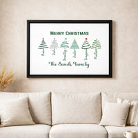 Custom Names Holiday Canvas Wall Art, Personalized Family Christmas Tree Canvas Print, Christmas Tree Canvas Decor, Family Xmas Canvas Present
