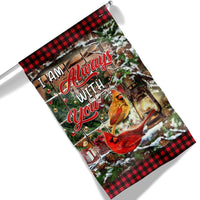Double Sided Memorial Yard Flag, Cardinal Christmas Garden Flag I Am Always with You, Remembrance Holiday Lawn Flag, Bereavement Present