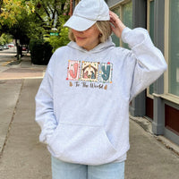 Nativity Scene Christmas Graphic Hoodie, Joy to the World Hoodie, Christian Religious Faith Sweatshirt, Holy Night Holiday Pullover Hoodie